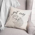 thumbnail image 3 of Creative Products Get Cozy Hedgehog 18x18 Spun Poly Pillow, 3 of 3