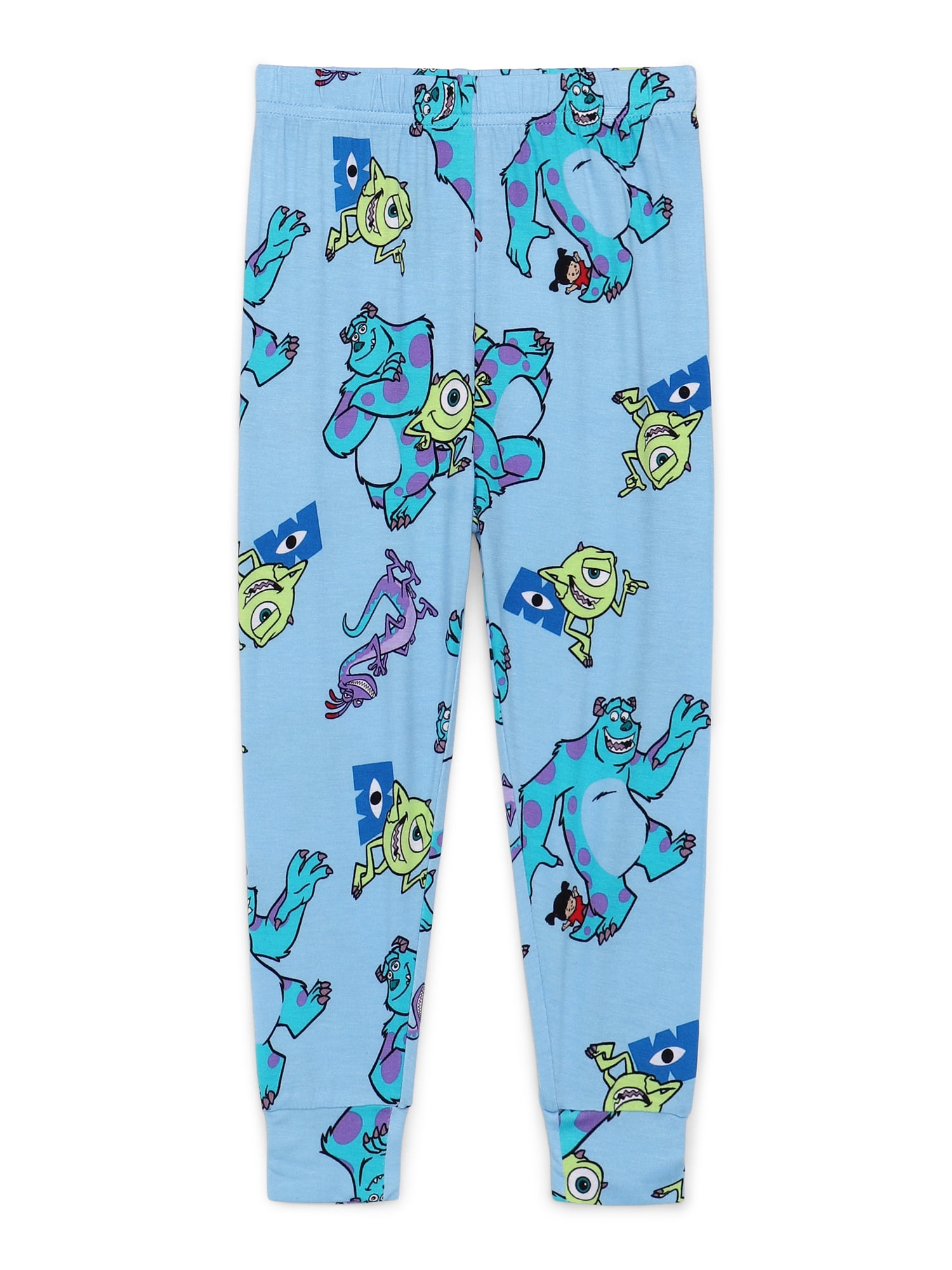 Monsters Inc Toddler Unisex Long Sleeve Top and Pants, 2-Piece Pajama Set, Size 12M-5T
