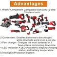 thumbnail image 2 of Replacement for Mil*wau*kee Electric Tools Corp 48-59-1810 Vehicle or M12 M18 Car Charger,for Mil*wau*kee 12V&18V XC Lithium Ion Battery 48-11-1850 48-11-1840 48-11-1815 48-11-1828, 2 of 6