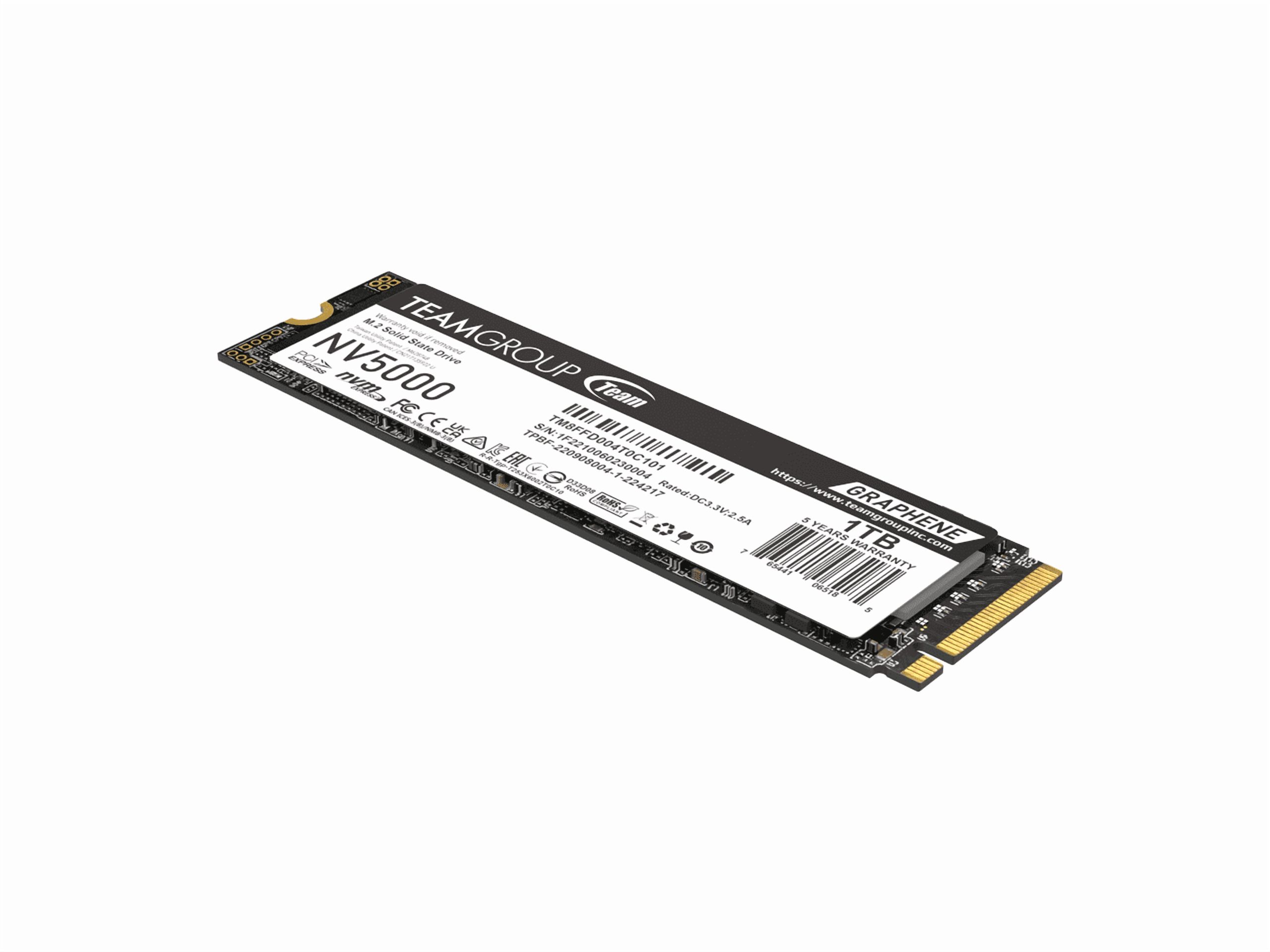 Team Group NV5000 M.2 2280 1TB PCIe 4.0 x4 with NVMe Internal Solid State Drive (SSD) TM8FGM001T0C101