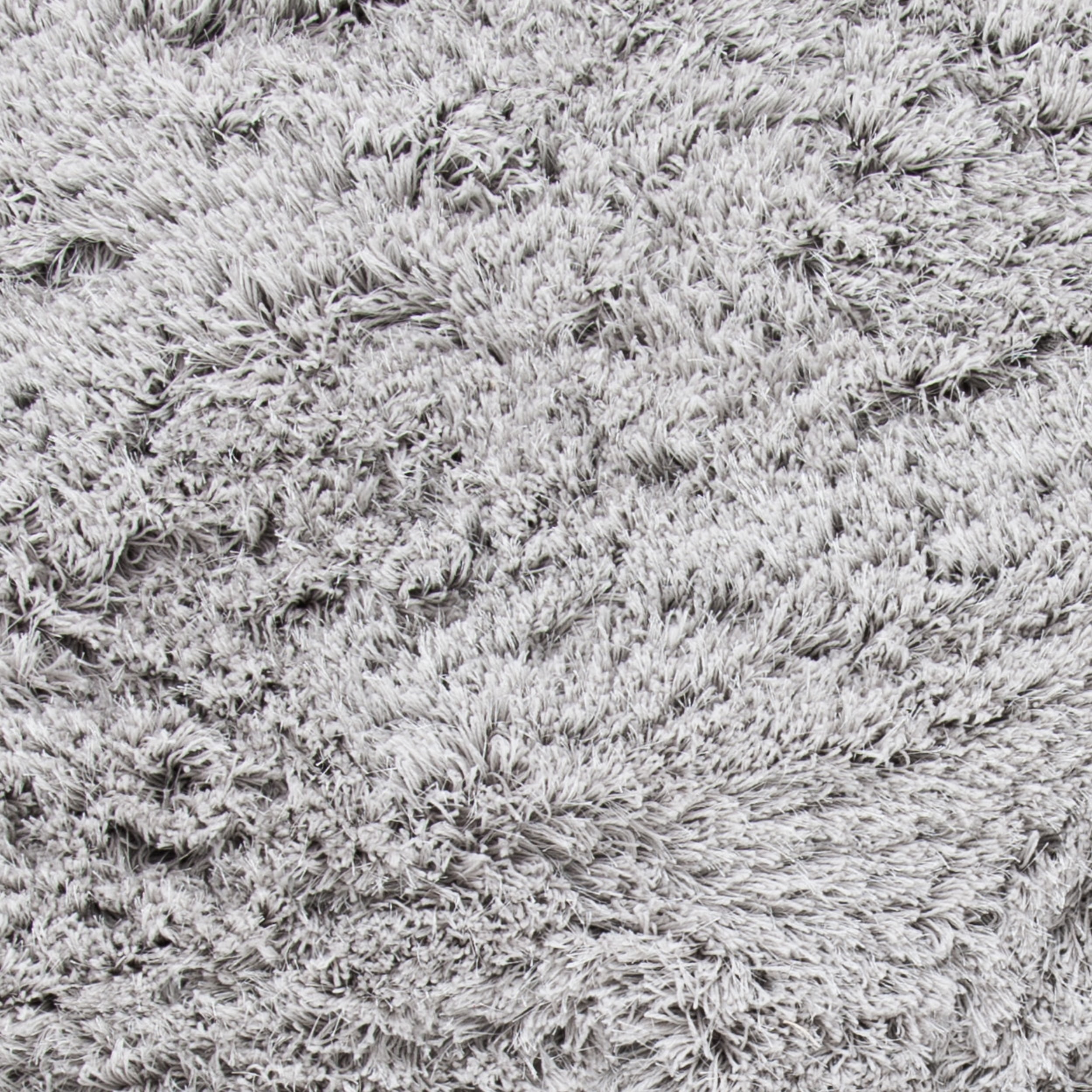 SAFAVIEH Ocean Braxton Solid Polyester Shag Area Rug, Silver, 5' x 8'
