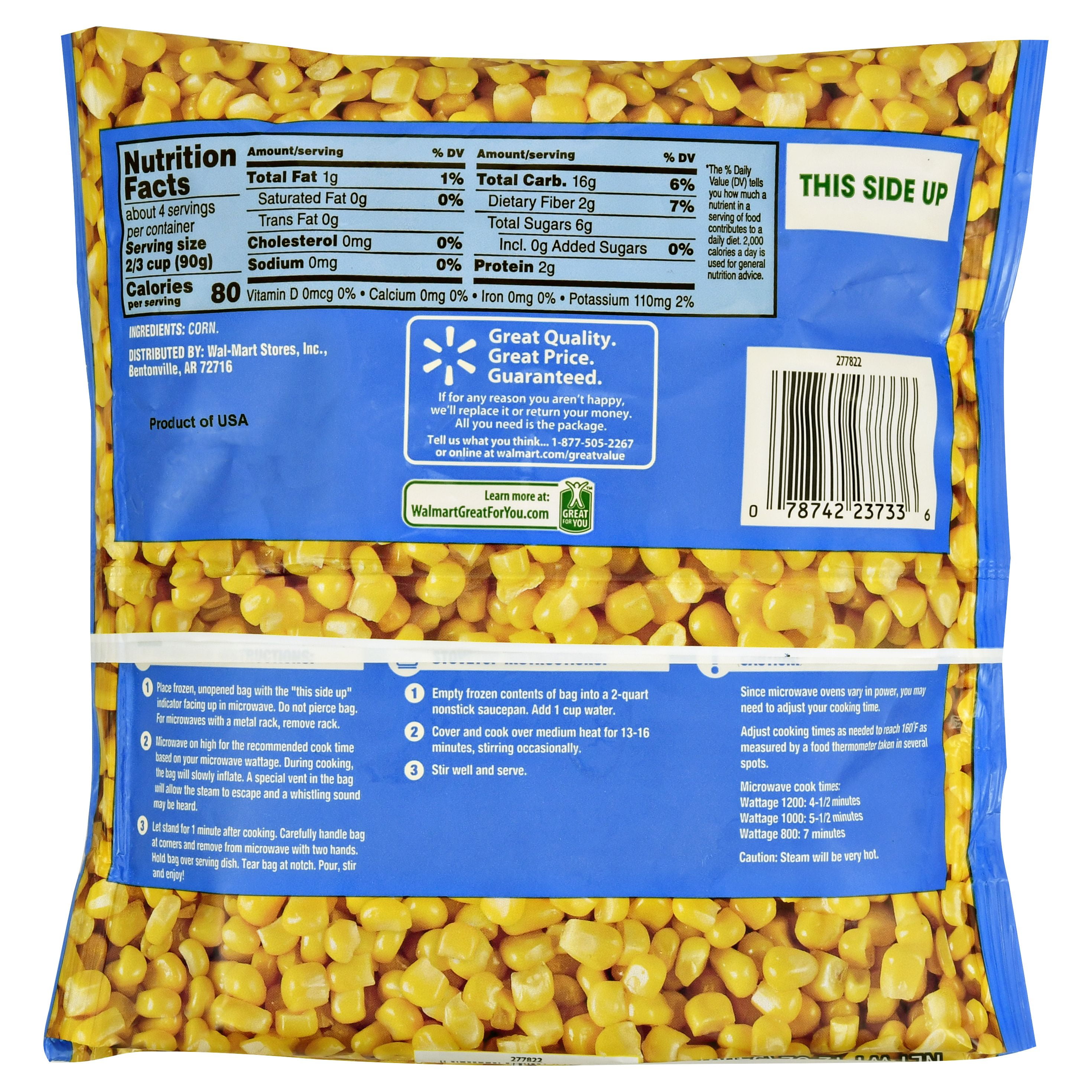 Frozen Whole Kernel Corn Nutrition Facts Nutrition Pics