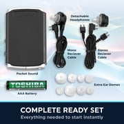 Sound Amplifier - Pocket Sound Voice Enhancer Device with Duo Mic/Ear Plus Extra Headphone and Microphone Set, Personal Hearing Amplifier Device by MEDca
