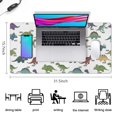 thumbnail image 5 of Long Mouse Pads for Desk,White Cartoon Dinosaurs Names Pattern Desk Mats on Top Of Desks, Desk Mouse Pad Extra Large with 3mm Non-Slip Base and Stitched Edge for Gaming,Office,Work,Home 31.5"x15.7", 5 of 6