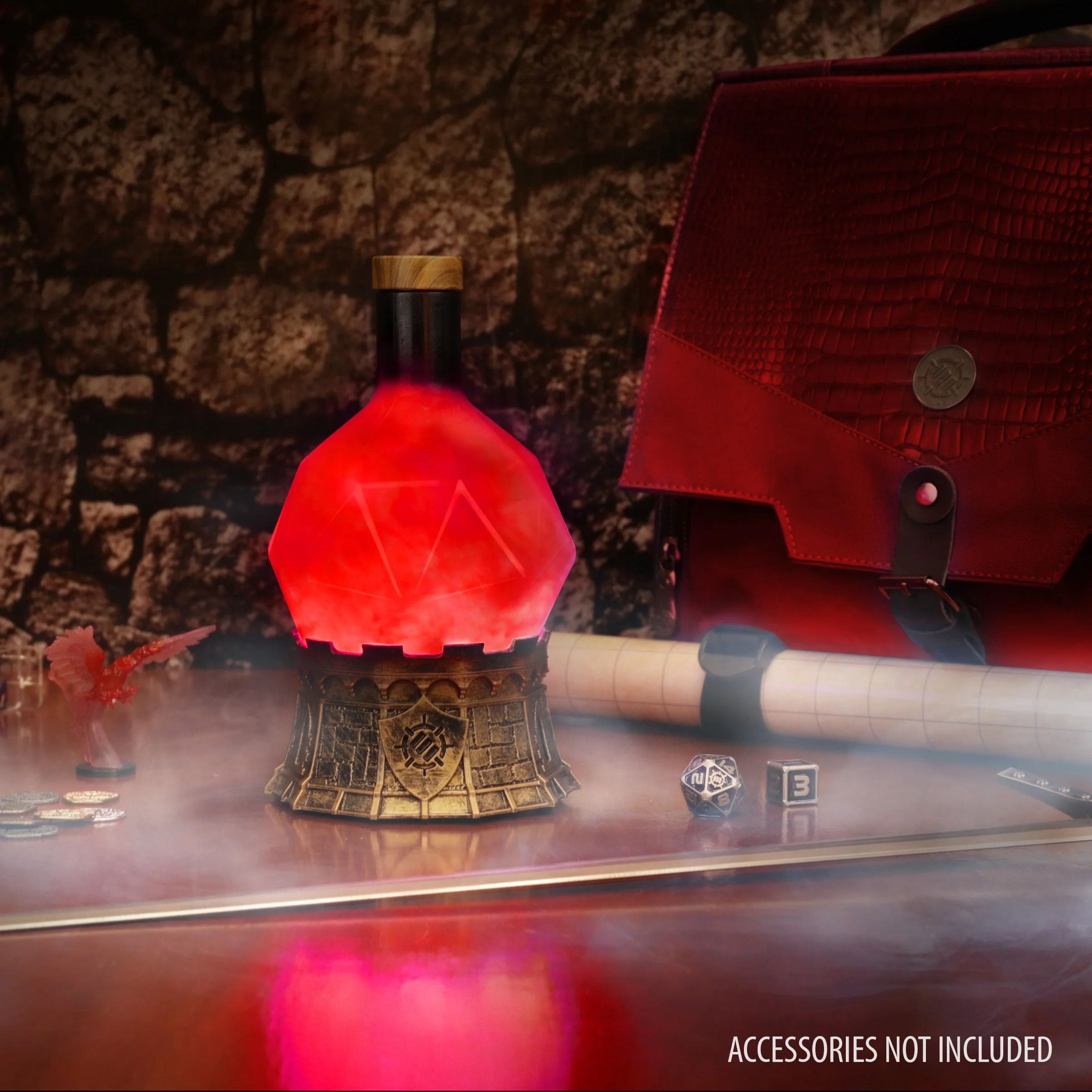 ENHANCE Gaming Sorcerer's Health Potion Light with Swirling Mystical Brew, Potion Bottle Light (Red)
