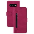thumbnail image 2 of Allytech Wallet Case for Samsung Galaxy S10 (6.1 inch) ,Shockproof PU Leather Card Pocket Magnetic Clasp Flip Kickstand Card Slots Purse Phone Case Cover,Winered, 2 of 7
