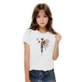 thumbnail image 6 of Kids Cute Summer Graphic Tees Girls Loose Casual Cotton Going Out Tshirts Tops Kids Trendy Clothes Lounge Wear White， 9 Years, 6 of 6