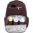thumbnail image 3 of Fisher Price Diaper Bag Backpack - Signature Collection, with Cell Phone and Tablet Pockets and Stroller Clips (Burgundy1), 3 of 6