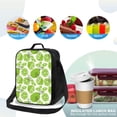 thumbnail image 4 of Logiee Green Various Lemons Print Insulated Lunch Bag for Women/Men, Reusable Lunch Box for Office Work School Picnic Beach,Leakproof Freezable Cooler Bag with Shoulder Strap, 4 of 7