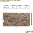 thumbnail image 2 of Ekena Millwork 45 3/4"W x 24 1/2"H x 1 1/4"D Canyon Ridge Stacked Stone, StoneWall Faux Stone Siding Panel, North Hill, 2 of 9
