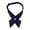 Blue, variant on Adjustable Cross Neck Tie, French Uniform Pretied Bow Tie, Polyester School & Office Uniform Accessory for Women