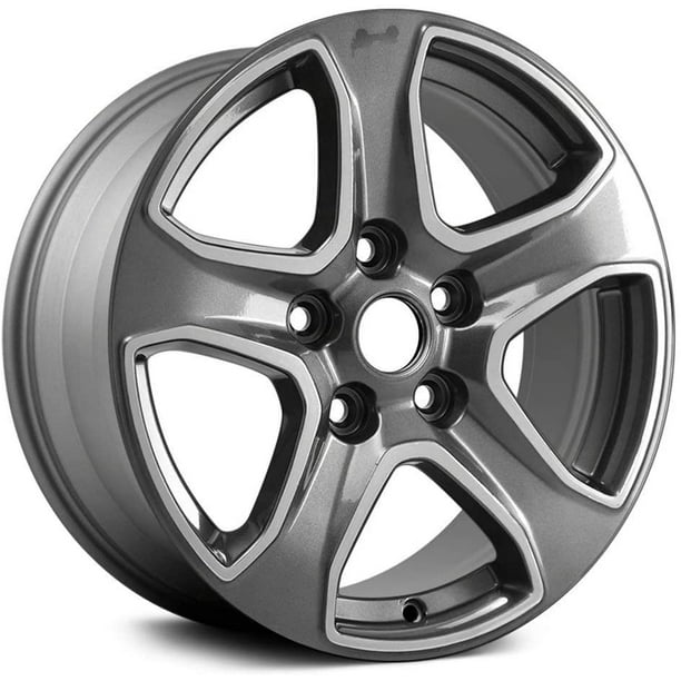 17 inch Aluminum OEM Take-Off Wheel Rim for Jeep Wrangler 18-19 5 Lug Grey  