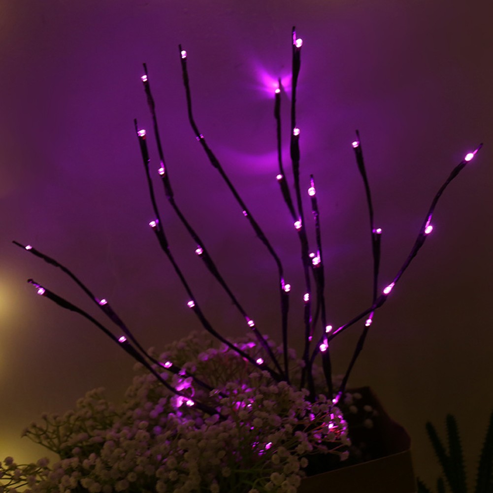 20 LED Branch Tree Light Battery Powered Decor Willow Twig Branch