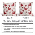 thumbnail image 5 of Valentines Day Pillow Covers 18x18 Inch Red Pink Heart Cotton Linen Decorative Throw Pillow Case Valentine's Day Cushion Cover Set of 2 Home Decor for Bedroom Sofa Living Room Couch Chair, 5 of 6