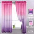thumbnail image 7 of AUQ 2 Panel Sets Bedroom Curtains 78 Inch Length Sheer Curtain Pink Purple Ombre Curtains Rod Pocket Drapes for Girls Living Room Mermaid Bedroom Nursery Kid Window Decor Curtain Sheers, 7 of 7