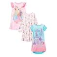 thumbnail image 1 of Camisón Disney Princess para niñas, paquete de 3, para niñas, RULE 2, 4, 1 of 7