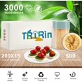 thumbnail image 2 of TRTRin Bamboo Toothpicks [3000 Count] - With Reusable Toothpick Holder, Sturdy Smooth Finish Tooth Picks, for Party, Appetizer, Olive, Barbecue, Fruit and Teeth Cleaning, Green., 2 of 6