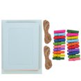 thumbnail image 3 of KAKOWELY Paper Picture Frame 2 Sets DIY Hanging Picture Frame Ornaments Creative Paper Hanging Photo Frame6.14"X4.57"X0.04", 3 of 5