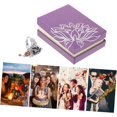 thumbnail image 3 of Caja de regalo para joyería en kraft morado con almohadilla de algodón extraíble, 6,5 x 9 x 3,5 cm (paquete de 5)Joyero morado, 3 of 5