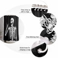 thumbnail image 6 of Funny Skeleton Shower Curtain Set ，Waterproof Fabric Shower Curtains Black Skull Horror Night Abstract Art Shower Curtains for Bathroom,Bathroom Decor 36"x72", 6 of 6