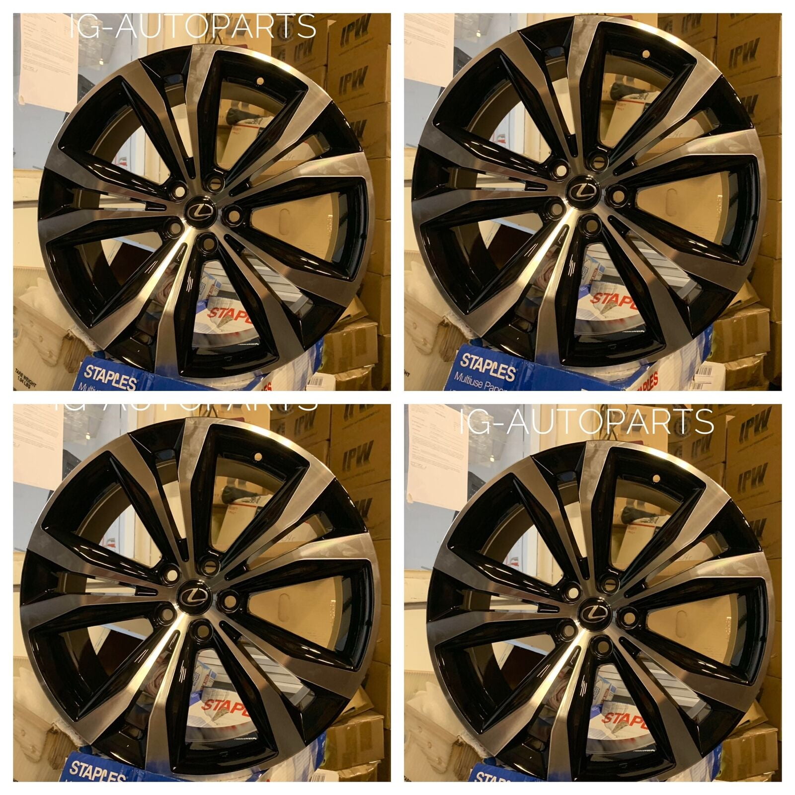 NEW 20 inch x 8 Alloy Wheels Rims Compatible with Lexus 5 lug Black