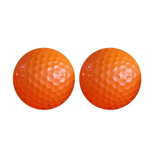 AQCW 2Pcs Golf Balls Elastic High Visibility Eco-friendly Safety Golf Practice Balls Children Toys for Golf Practice