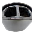 thumbnail image 3 of Exhaust Tip 2.25" Inlet 5.50 X 3.00" High 7.00" Lg Double Wall Rolled Oval Split Resonated Black Stainless Steel WSR55007-225-BK-RS-SS Wesdon Exhaust Tip, 3 of 5