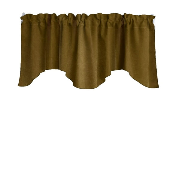 Stretch Velvet Solid Scalloped Window Valance 58" Wide / 20" Tall