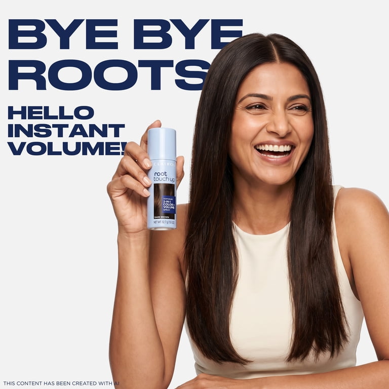 Root Touch-Up 2in1 Color + Volume Spray, Dark Brown - Walmart.com