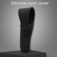 thumbnail image 2 of Funda protectora de silicona para maquinilla de afeitar, organizador portátil, color gris claro, 2 of 4