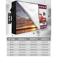 thumbnail image 2 of Truck Outdoor TV Cover 52 to 55 Inch Weatherproof, Independence Day Red Blue Plaid Love Heart 600D Oxford TV Covers with Waterproof Zipper, Outside Flat TV Screen Protector 52"Wx19"Hx4.5"D, 2 of 7