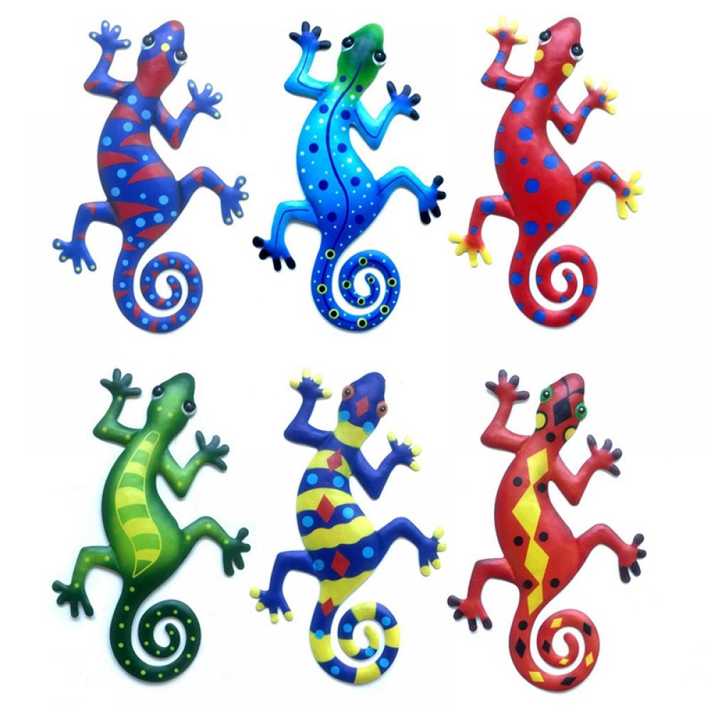 4 Pcs Large Metal Gecko Lizard Garden Wall Art Decor Sculpture Outdoor Indoor 4 Pcs Large Metal Gecko Lizard Garden Wall Art Decor Sculpture Outdoor Indoor