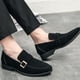 thumbnail image 4 of Zapatos bajos de manga de negocios formales con hebilla de cinturón de gamuza informal retro profesional para hombre Wmkox8yii  123q2549, 4 of 5