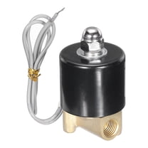 Brass Electric Solenoid Valve, 1/4" NPT 12V DC Air Valve Normally Closed Water Gas Fuel Diesel Oil