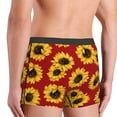 thumbnail image 3 of Uemuo Sunflowers On Red Pattern Men's Boxer Briefs,Trunk Anti-Chafing,Comfortable, Durable, and Stylish Underwear-Medium, 3 of 9