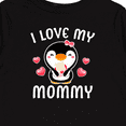 thumbnail image 4 of Inktastic I Love My Mommy with Cute Penguin and Hearts Girls Long Sleeve Toddler T-Shirt, 4 of 5