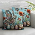 thumbnail image 3 of JEUXUS Pillow Case Short Plush Pillowcase (Universal 1) Easter Bunny Picture, Bunny Wall Art Rabbit White, 3 of 5