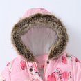 thumbnail image 4 of Tdoqot Girls Winter Coats With Hood- Casual Zip Up Long Sleeve Warm Quilted Jackets Pink Size 9-10 Years, 4 of 8
