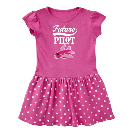 Future Pilot Girls Airplane Career Toddler Dress