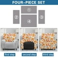 thumbnail image 6 of Kuiaobaty Pumpkin Paws Bone Recliner Chair Cover Large Heavy Duty Reclining Sofa Slipcover Nonslip Reclining Slipcover Breathable Recliner Couch Cover with Pocket for Pets Kids, 6 of 8