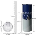 thumbnail image 4 of Football City Classic Team Color Year 20oz Stainless Steel Tumbler with Lid and Straw for Football Fans Men Women Gifts Skinny Travel Cup Keeps Drinks Cold & Hot, 4 of 6