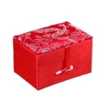 thumbnail image 1 of Joyero de brocado Qarigey Caja de almacenamiento Collar Rojo 9*6*5.5 cm, 1 of 6