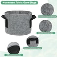 thumbnail image 2 of Uxcell 5 Pack Bolsas de Cultivo para Plantas 1 Galón Bolsas de Cultivo de Tela Gruesa de 300G con Asas Macetas de Jardín en Gris, 2 of 7