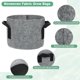 thumbnail image 2 of Uxcell 5 Pack Bolsas de Cultivo para Plantas 1 Galón Bolsas de Cultivo de Tela Gruesa de 300G con Asas Macetas de Jardín en Gris, 2 of 7