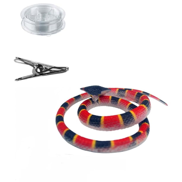 Precio reducido por tiempo limitado!Broma de serpiente con clip de cuerda: broma de serpiente con clip, broma de serpiente en una cuerda que la gente, broma de serpiente de golf de bricolaje con cuer