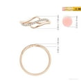 thumbnail image 6 of ANGARA Natural Diamond Swirl Bypass Ring in 14K Rose Gold for Women (Size-1mm | Color-G | Clarity-VS2) | April Birthstone, Birthday, Anniversary, Jewelry Gift for Women | Natural Diamond Ring, 6 of 10