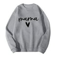 thumbnail image 3 of Mama Sweatshirts for Women Fall Winter Long Sleeve Crewneck Mothers Day Sweatshirt Mom Shirt Pullover Tops, 3 of 5