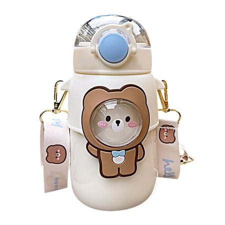 

720ml Cartoon Cute Bottles Anti-drop for Traveling (White)