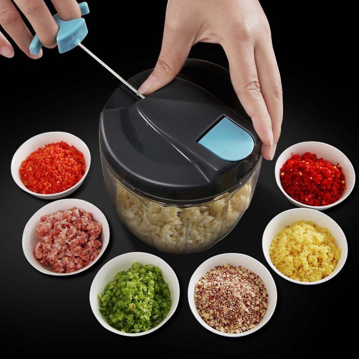 Manual Food Chopper Pull String,hand Food Shredder,onions Slicer,garlic