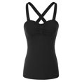 thumbnail image 1 of BP Womens Vintage Retro Slim Camisole Strappy Tank Ruched Cami Sexy Tops S-2XL, 1 of 7